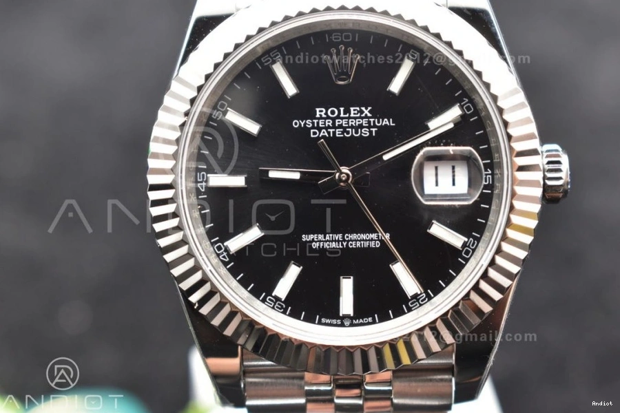 DIWF Best Steel 904L 126334 Dial DateJust on Jubilee 41 1:1 Black SA3235 Bracelet Stick Edition 0226